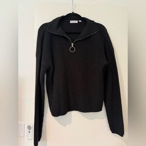Brave Soul Black Cowl Neck Sweater